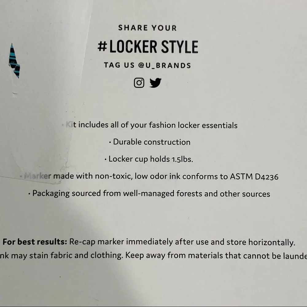 Magnetic Accessory Starter Kit for lockers in white New unopened unused